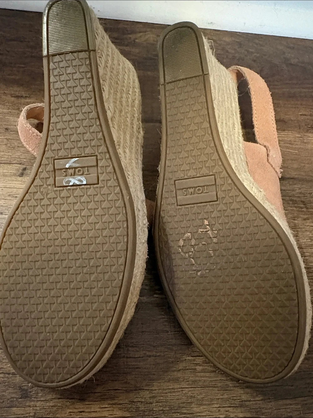 Tom’s Suede Espadrille Wedge Sandals - pink